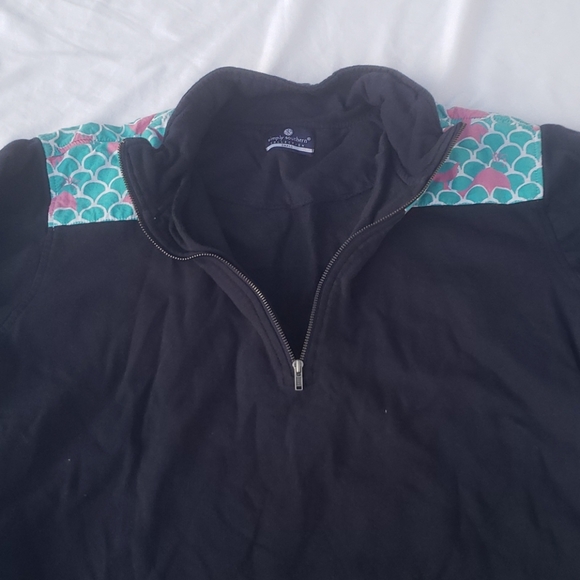 Simply Southern Navy Aqua Whale Pullover Size S - Picture 4 of 9